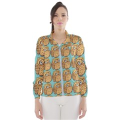 Seamless Cute Colourfull Owl Kids Pattern Women s Windbreaker by Grandong