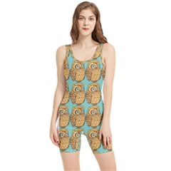 Owl-stars-pattern-background Women s Wrestling Singlet by Grandong