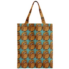 Owl-pattern-background Zipper Classic Tote Bag by Grandong