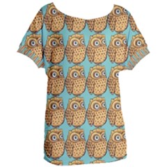 Owl-pattern-background Women s Oversized T-shirt by Grandong