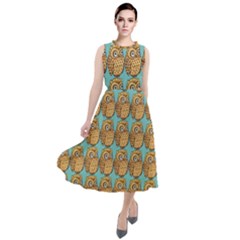 Owl Dreamcatcher Round Neck Boho Dress by Grandong