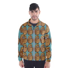 Owl-pattern-background Men s Windbreaker by Grandong