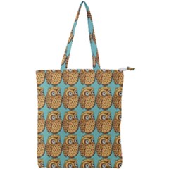 Owl-stars-pattern-background Double Zip Up Tote Bag by Grandong