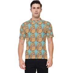 Seamless Cute Colourfull Owl Kids Pattern Men s Short Sleeve Rash Guard by Grandong