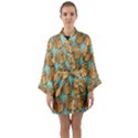 Seamless Cute Colourfull Owl Kids Pattern Long Sleeve Satin Kimono View1