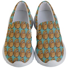 Seamless Cute Colourfull Owl Kids Pattern Kids Lightweight Slip Ons by Grandong