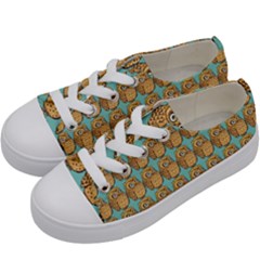 Owl-pattern-background Kids  Low Top Canvas Sneakers by Grandong