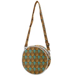 Owl-stars-pattern-background Crossbody Circle Bag by Grandong