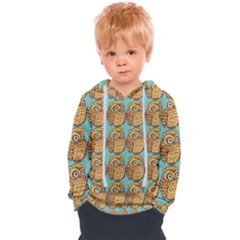 Owl-pattern-background Kids  Overhead Hoodie by Grandong