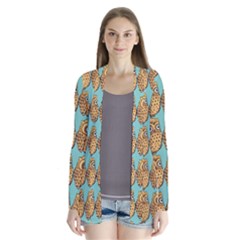 Owl Bird Drape Collar Cardigan by Grandong