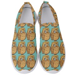 Owl-pattern-background Men s Slip On Sneakers