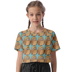 Seamless Cute Colourfull Owl Kids Pattern Kids  Basic T-shirt by Grandong