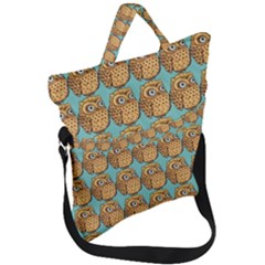 Owl Bird Fold Over Handle Tote Bag by Grandong