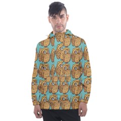 Owl Bird Men s Front Pocket Pullover Windbreaker by Grandong