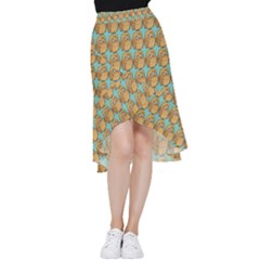 Owl Bird Cartoon Frill Hi Low Chiffon Skirt by Grandong