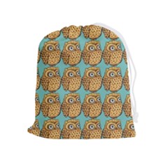 Owl Bird Pattern Drawstring Pouch (xl) by Grandong