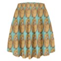 Owl Bird Pattern High Waist Skirt View2