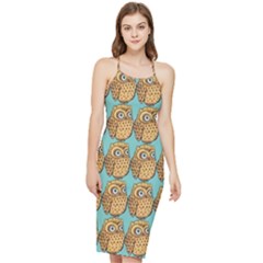 Owl Bird Pattern Bodycon Cross Back Summer Dress by Grandong