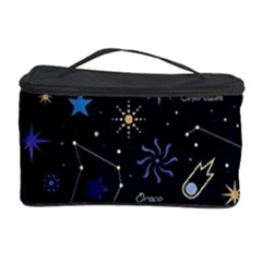 Starry Night  Space Constellations  Stars  Galaxy  Universe Graphic  Illustration Cosmetic Storage Case by Grandong