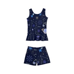 Starry Night  Space Constellations  Stars  Galaxy  Universe Graphic  Illustration Kids  Boyleg Swimsuit by Grandong