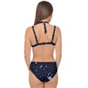 Starry Night  Space Constellations  Stars  Galaxy  Universe Graphic  Illustration Double Strap Halter Bikini Set View2