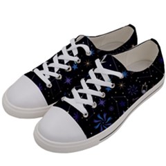 Starry Night  Space Constellations  Stars  Galaxy  Universe Graphic  Illustration Men s Low Top Canvas Sneakers by Grandong