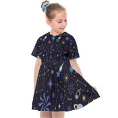 Starry Night  Space Constellations  Stars  Galaxy  Universe Graphic  Illustration Kids  Sailor Dress by Grandong