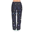 Starry Night  Space Constellations  Stars  Galaxy  Universe Graphic  Illustration Women Velvet Drawstring Pants View2