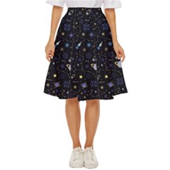 Starry Night  Space Constellations  Stars  Galaxy  Universe Graphic  Illustration Classic Short Skirt by Grandong