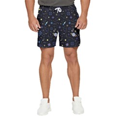 Starry Night  Space Constellations  Stars  Galaxy  Universe Graphic  Illustration Men s Runner Shorts by Grandong