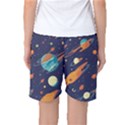 Space Galaxy Planet Universe Stars Night Fantasy Women s Basketball Shorts View2