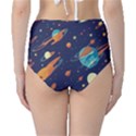 Space Galaxy Planet Universe Stars Night Fantasy Classic High-Waist Bikini Bottoms View2