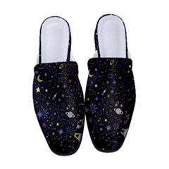 Starry Night  Space Constellations  Stars  Galaxy  Universe Graphic  Illustration Women s Classic Backless Heels by Grandong