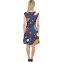 Space Galaxy Planet Universe Stars Night Fantasy Capsleeve Midi Dress View2