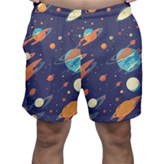 Space Galaxy Planet Universe Stars Night Fantasy Men s Shorts by Grandong