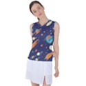 Space Galaxy Planet Universe Stars Night Fantasy Women s Sleeveless Sports Top View1