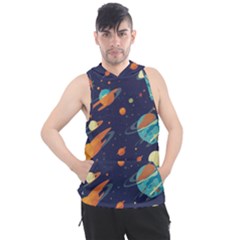 Space Galaxy Planet Universe Stars Night Fantasy Men s Sleeveless Hoodie by Grandong