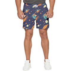 Space Galaxy Planet Universe Stars Night Fantasy Men s Runner Shorts by Grandong