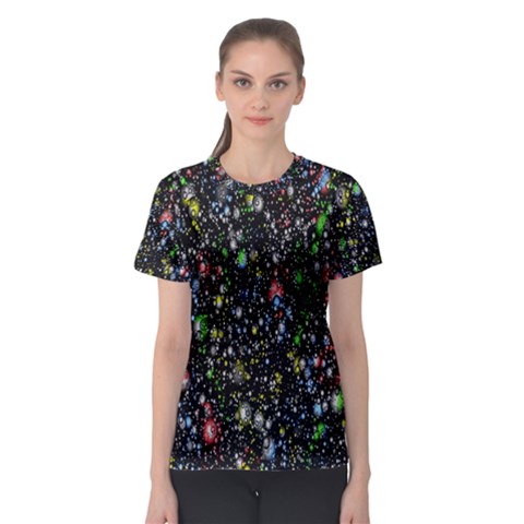 Illustration Universe Star Planet Women s Sport Mesh T-shirt by Grandong