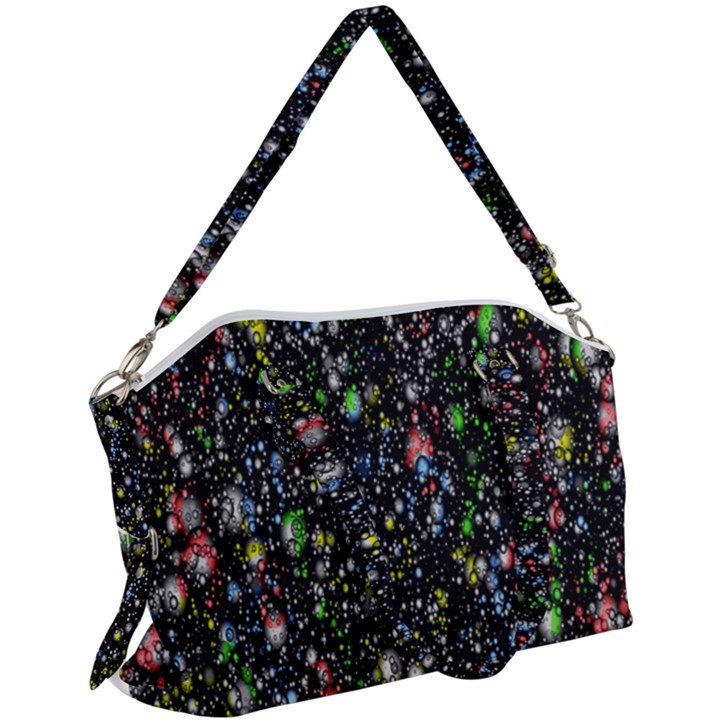 Illustration Universe Star Planet Canvas Crossbody Bag