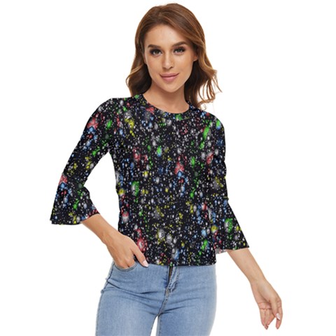 Illustration Universe Star Planet Bell Sleeve Top by Grandong