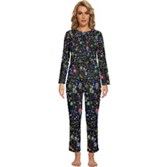 Illustration Universe Star Planet Womens  Long Sleeve Lightweight Pajamas Set by Grandong