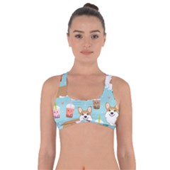 Welsh Corgi Boba Tea Bubble Cute Kawaii Dog Breed Got No Strings Sports Bra by Grandong