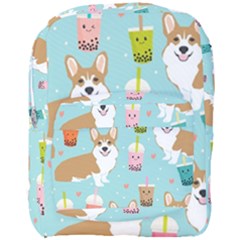 Welsh Corgi Boba Tea Bubble Cute Kawaii Dog Breed Full Print Backpack by Grandong