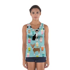 Chihuahua Bubble Kawaii Boba Tea Cute Dog Sport Tank Top  by Grandong