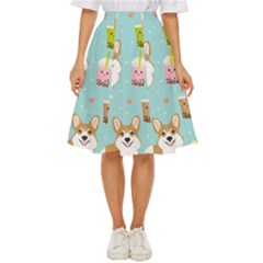 Welsh Corgi Boba Tea Bubble Cute Kawaii Dog Breed Classic Short Skirt by Grandong