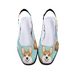 Welsh Corgi Boba Tea Bubble Cute Kawaii Dog Breed Women s Classic Slingback Heels by Grandong