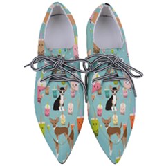 Chihuahua Bubble Kawaii Boba Tea Cute Dog Pointed Oxford Shoes by Grandong