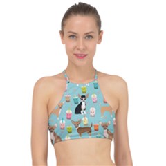 Chihuahua Bubble Kawaii Boba Tea Cute Dog Halter Bikini Top by Grandong