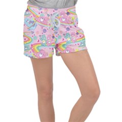 Bears Kawaii Pattern Women s Velour Lounge Shorts